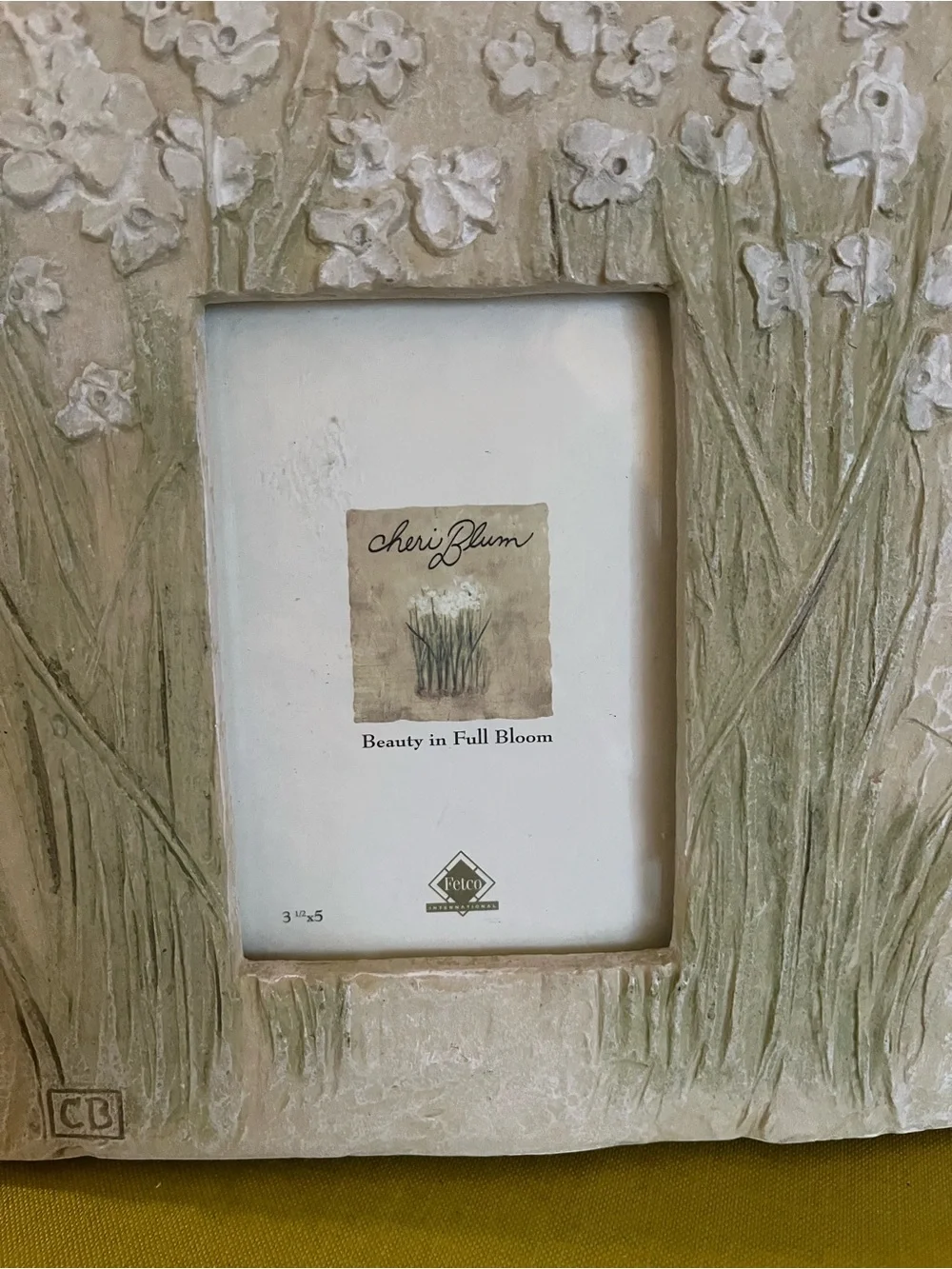 Cheri Blum Flower Picture Frame 3x5in